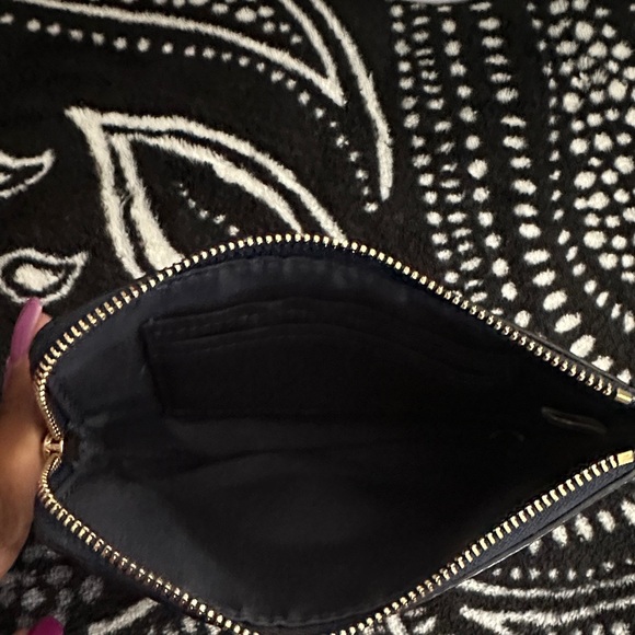 Coach Navy Textured Wristlet - Picture 3 of 3